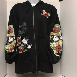 Disney Parks Graphic Mickey Mouse Black Hoodie XL